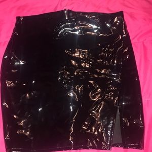 Vinyl Black Skirt in Women